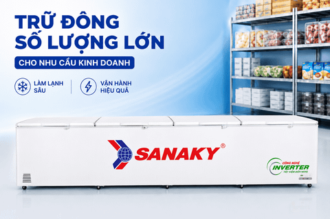 Tủ đông Sanaky Inverter 2000 lít VH-2399HY3