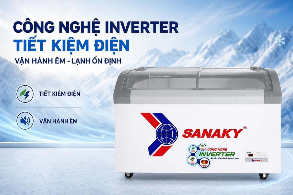 Tủ đông Sanaky VH-4899K3B - hình ảnh thực tế Tủ đông Sanaky VH-4899K3B - hình ảnh thực tế
