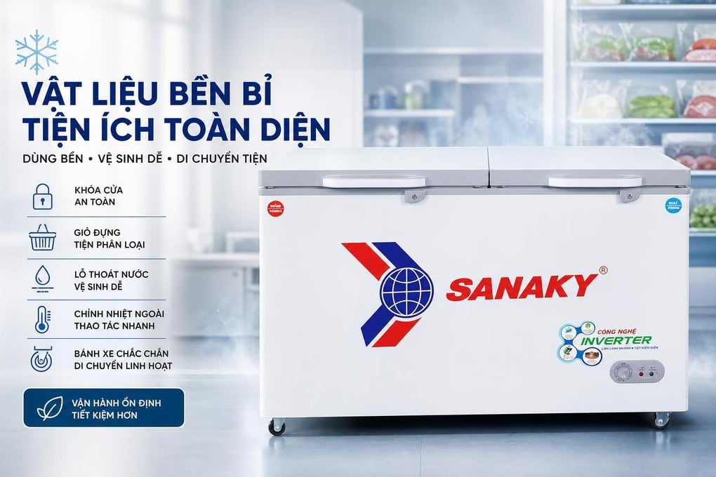 Tủ đông Sanaky VH-5699W4K Tủ đông Sanaky VH-5699W4K