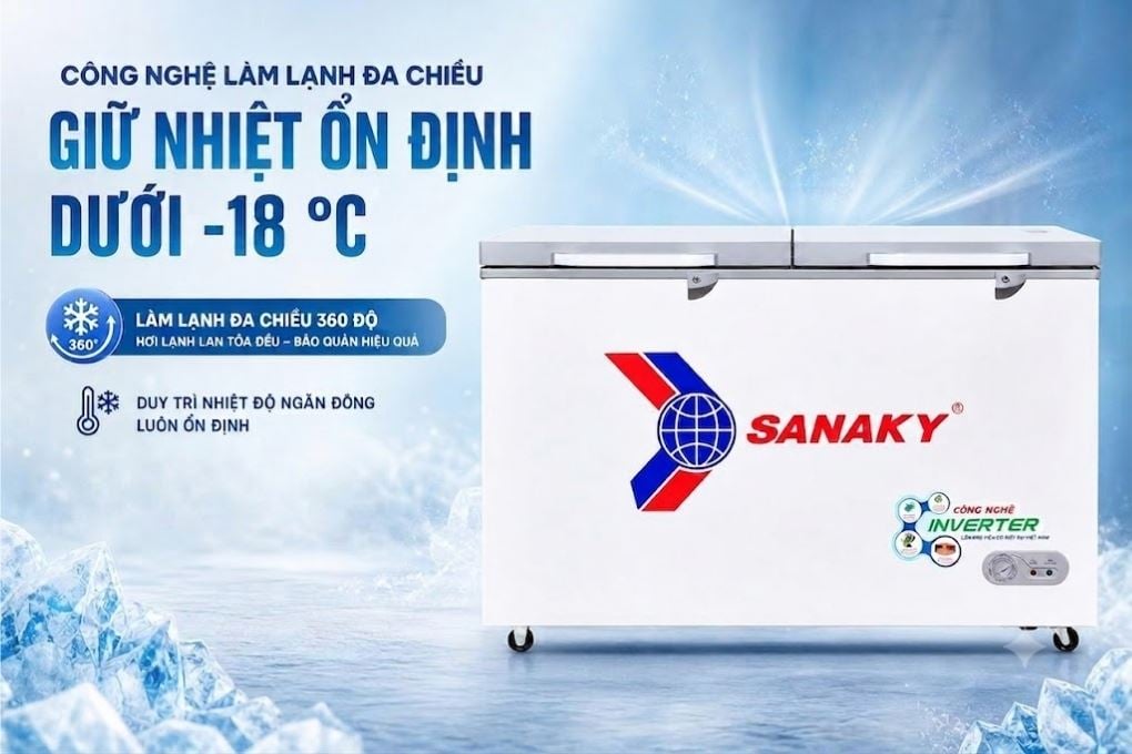 Tủ đông Sanaky VH-5699HY4K - hình ảnh thực tế