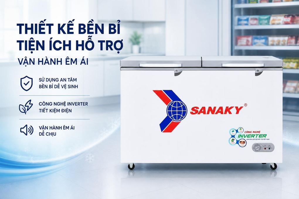 Tủ đông Sanaky VH-5699HY4K - bên trong