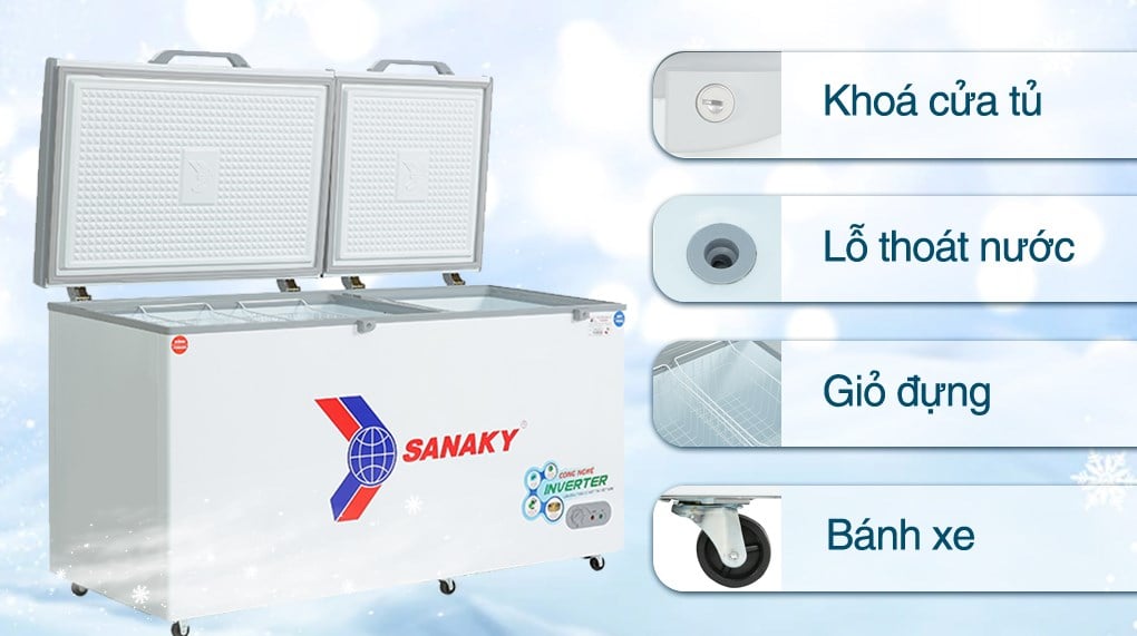 Tủ đông Sanaky Inverter 485 lít VH-6699W3 – ảnh 6