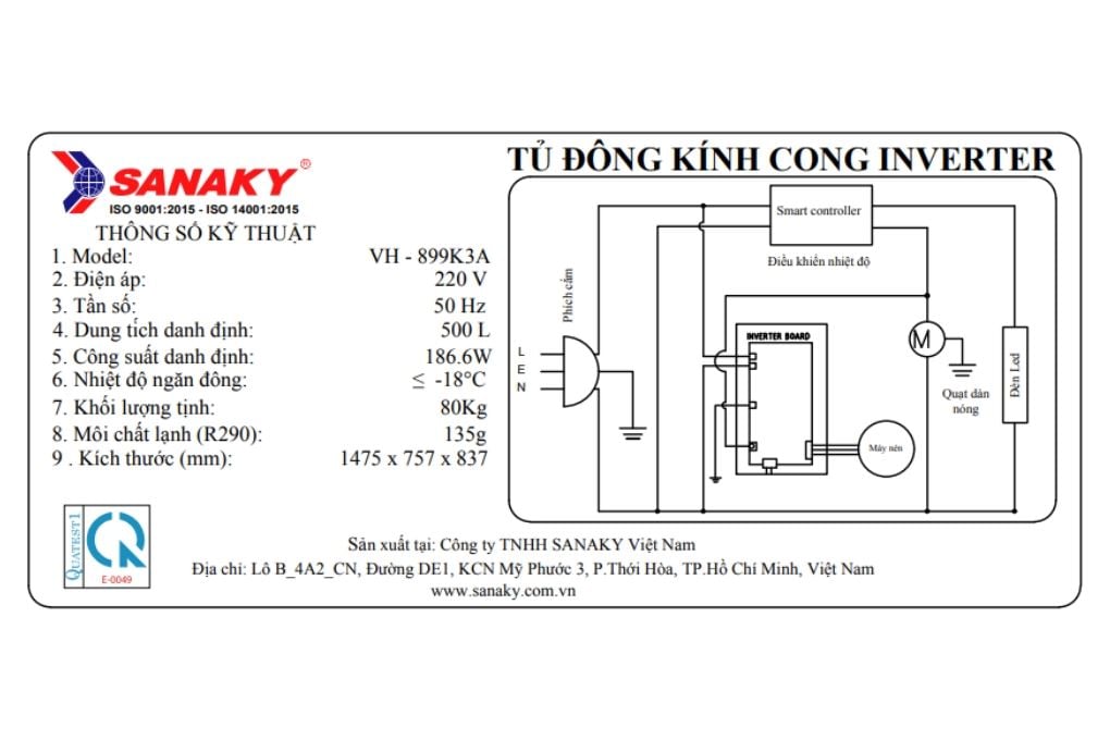 Tủ đông Sanaky VH-899K3A - hình ảnh thực tế