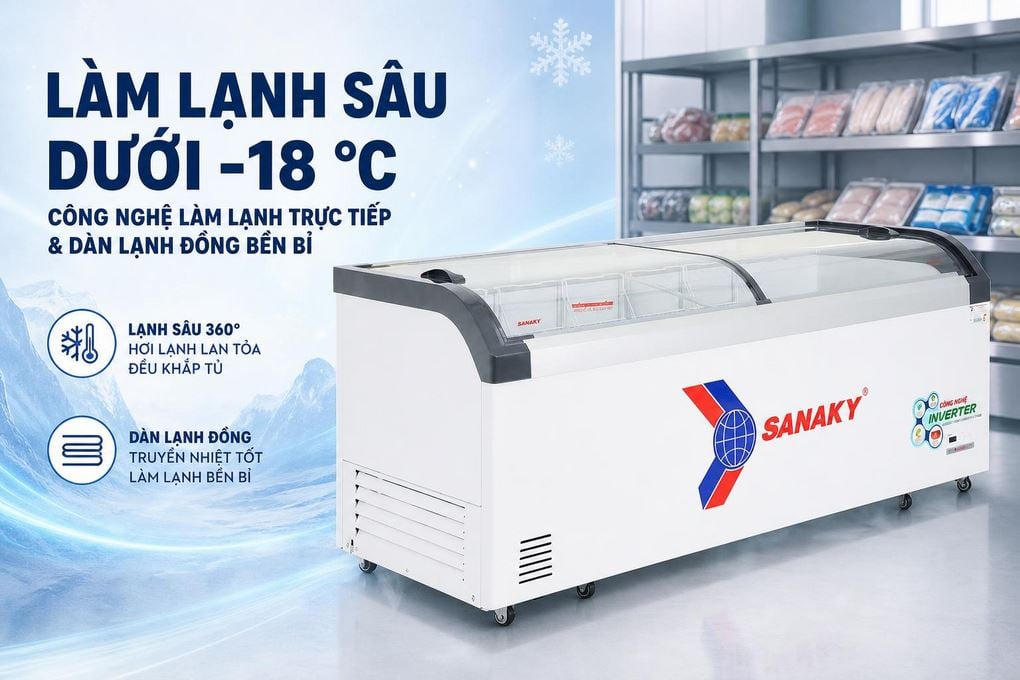 Tủ đông Sanaky VH-1099K3A - hình ảnh thực tế
