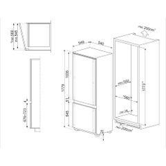 Tủ lạnh âm tủ Smeg 269 lít C81721EI Universale ảnh 5