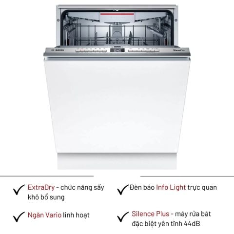 Máy rửa chén Bosch SGV4HCX48E Series 4 Âm Toàn Phần