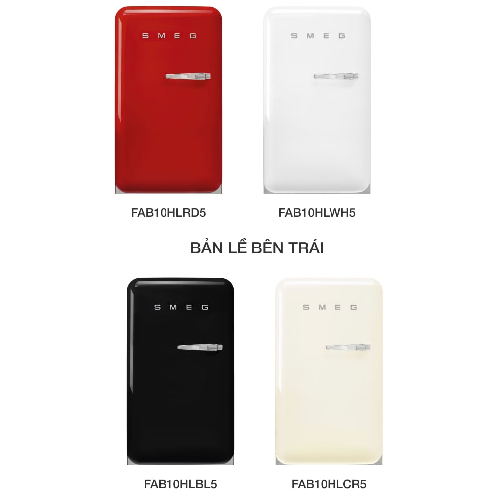Tủ lạnh mini Smeg 135 lít FAB10H màu trơn – ảnh 3