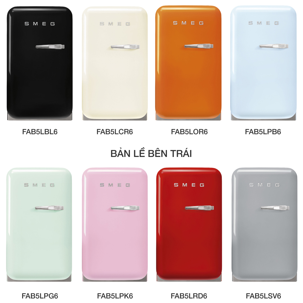 Tủ lạnh mini Smeg 34 lít FAB5xxx6 màu trơn – ảnh 3