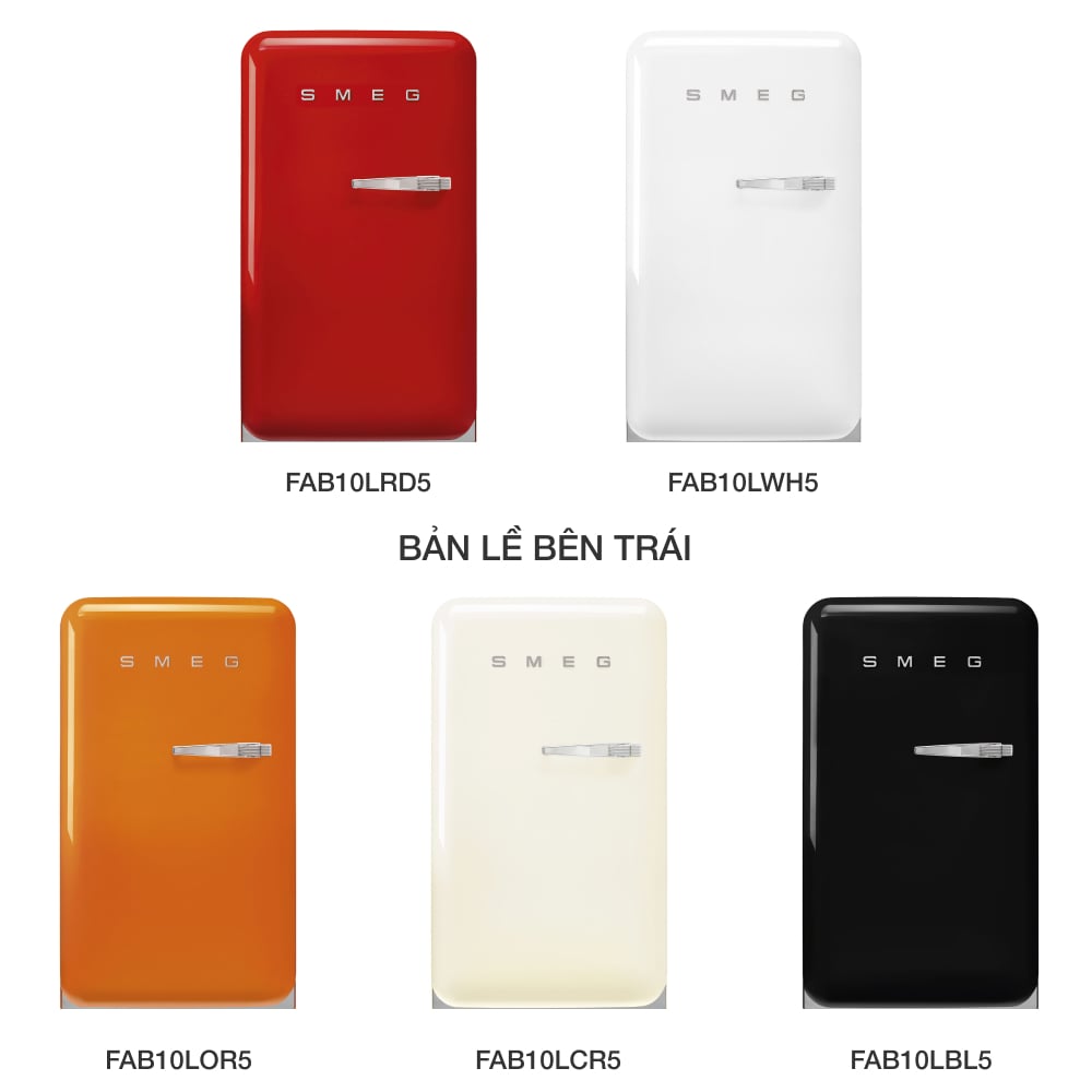 Tủ lạnh mini Smeg 122 lít FAB10RRD5 màu trơn – ảnh 3