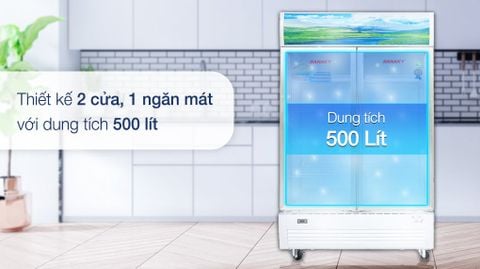 Tủ mát 2 cánh Sanaky 500 lít VH-6009HP