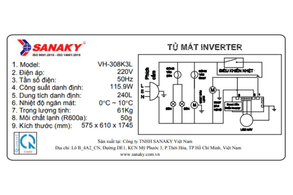 Thiết kế Sanaky VH-308K3L Thiết kế Sanaky VH-308K3L