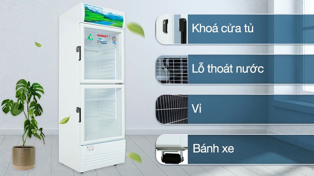 Tủ mát 2 cánh Sanaky Inverter 340 lít VH-408W3L – ảnh 6