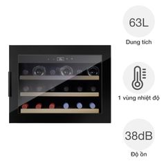 Tủ bảo quản rượu vang Caso 627 WineSafe 18 chai âm tủ
