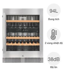 Tủ bảo quản rượu vang mini Liebherr UWTes 1672 Vinidor 34 chai âm tủ