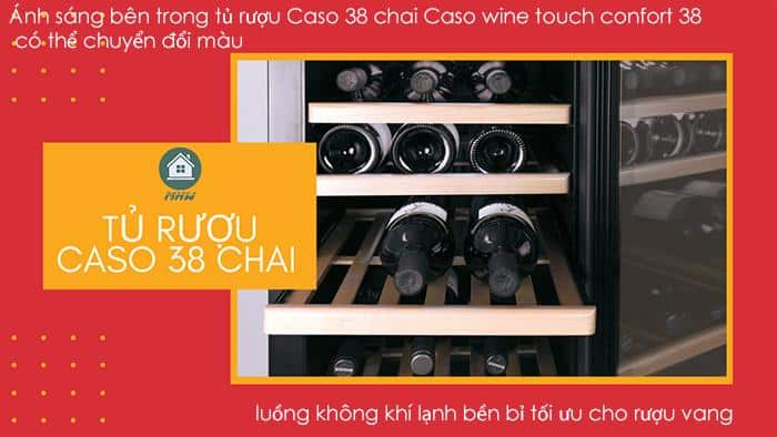 Tủ Bảo Quản Rượu Vang Caso 653 Winecomfort – 38 Chai – ảnh 4