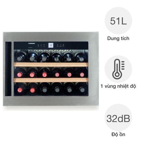 Tủ bảo quản rượu vang Liebherr WKEes 553 GrandCru 18 chai âm tủ