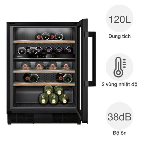 Tủ bảo quản rượu vang Siemens KU21WAHG0 iQ500 44 chai âm tủ