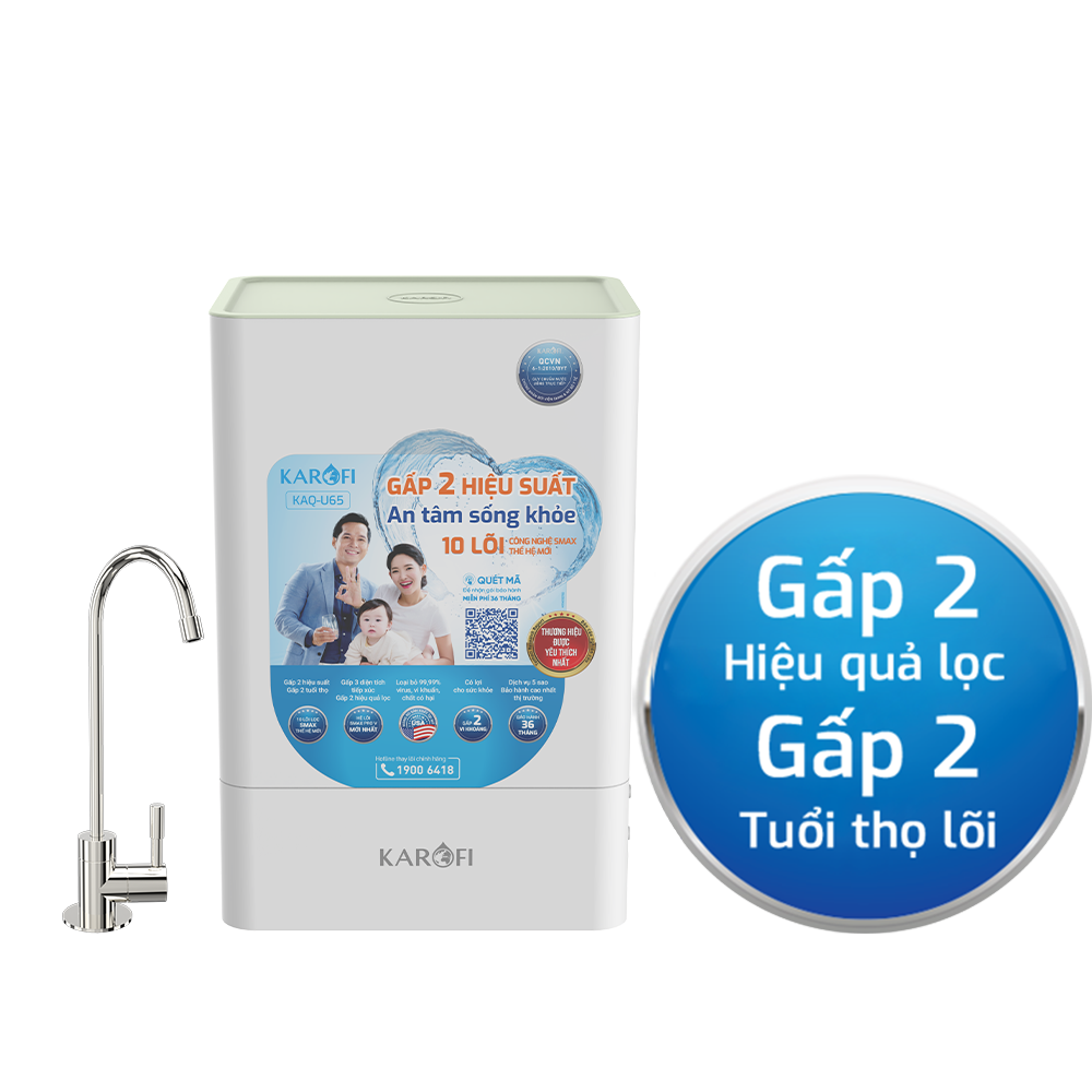 Máy lọc nước RO Karofi KAQ-U65