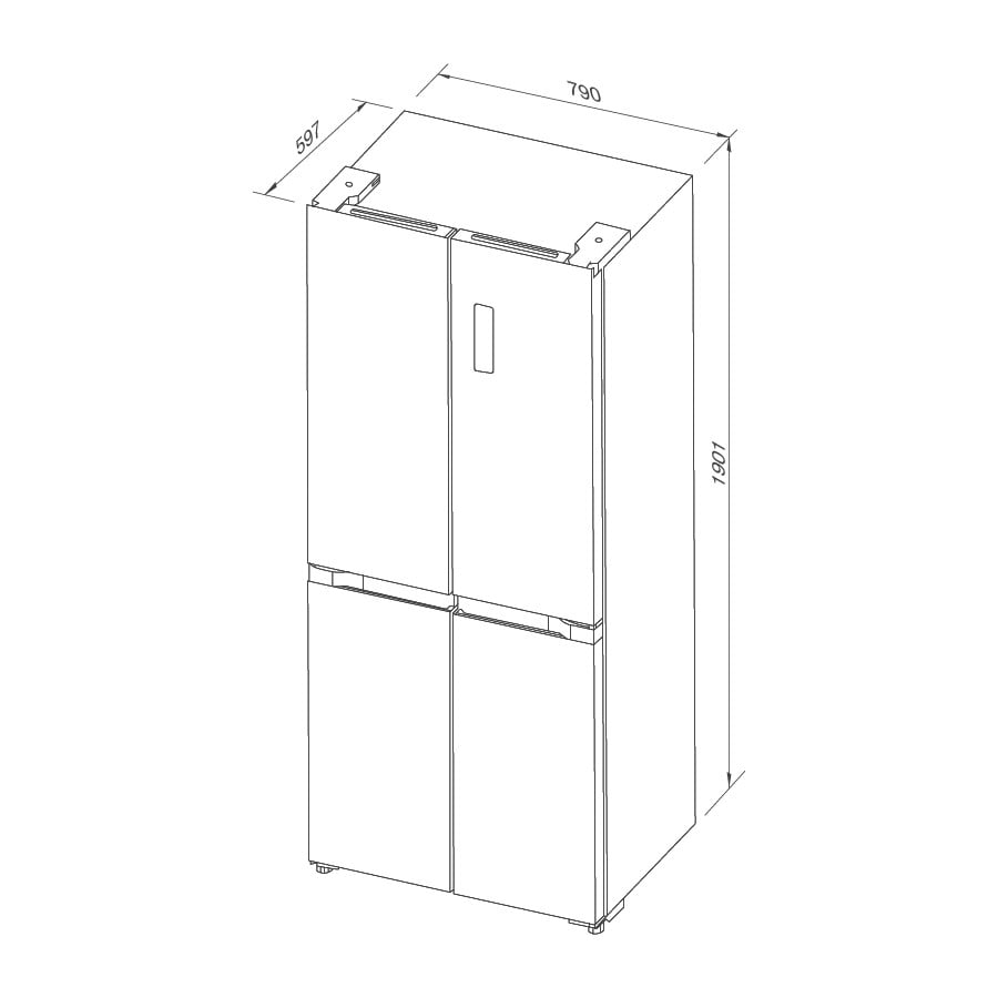 Tủ lạnh kitchen-fit 4 cánh 79cm 423L Malloca MF428SBI – ảnh 6