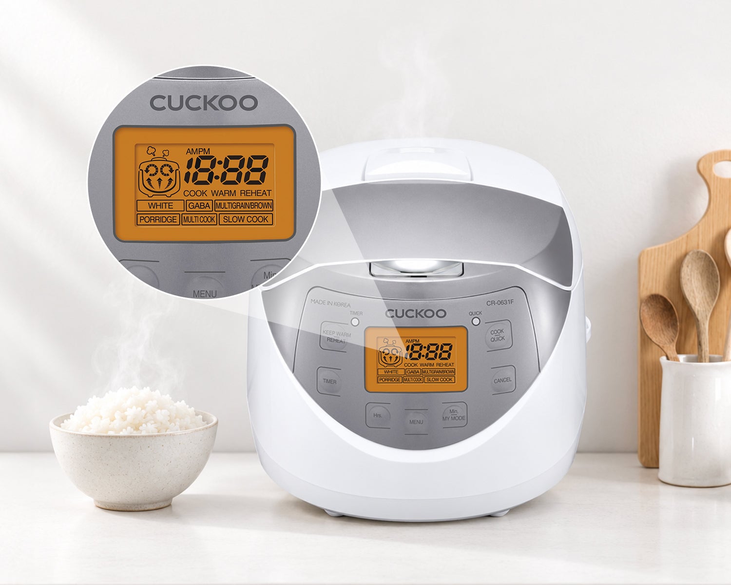 Nồi cơm điện tử 1.08 lít Cuckoo CR-0631F/WHSIVNCV – ảnh 6