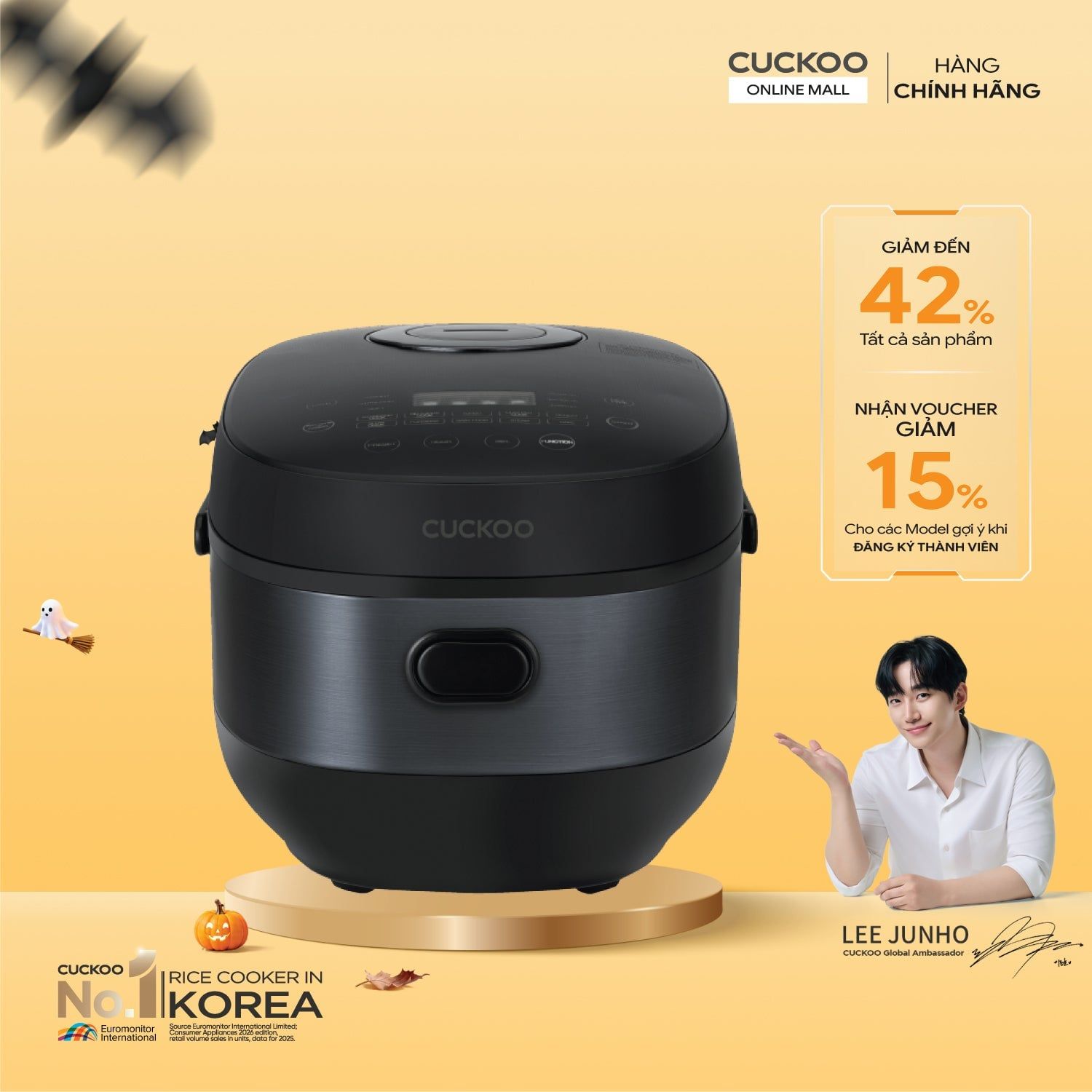 Nồi cơm điện tử 1.08 lít Cuckoo CR-0690F/BKBKCRVNCV