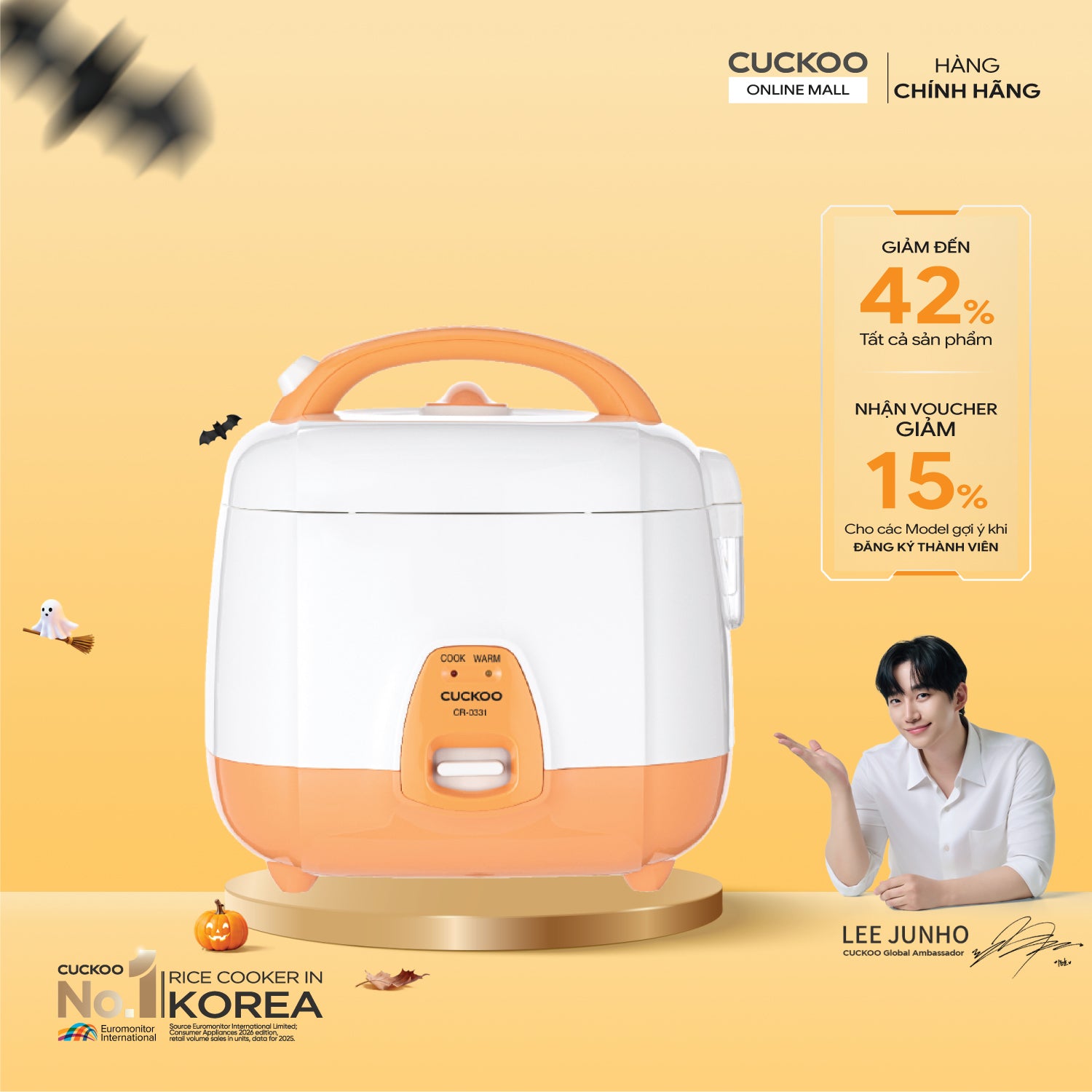Nồi cơm điện 0.54 lít Cuckoo CR-0331/IVDEVNCV
