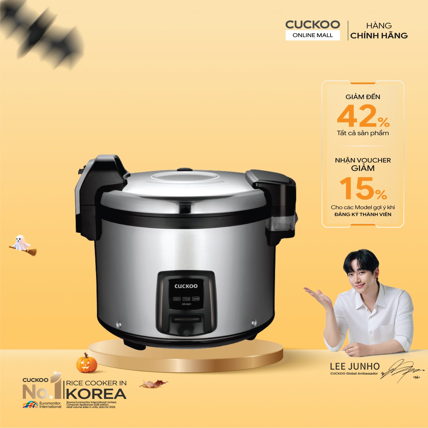 Nồi cơm điện công nghiệp 5.4 lít Cuckoo CR-3021/BKSTVNCV