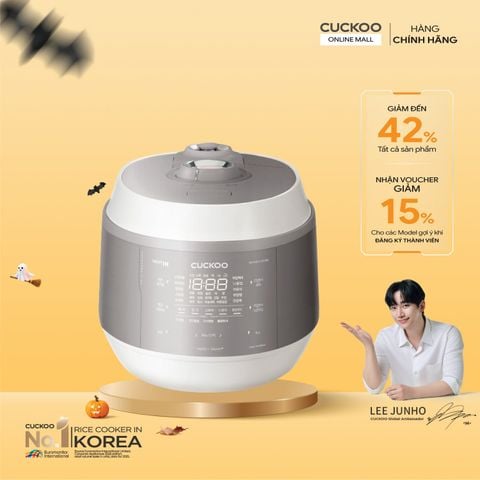 Nồi cơm điện tử áp suất kép cao tần 1.8 lít Cuckoo CRP-KHTAS1010FWM