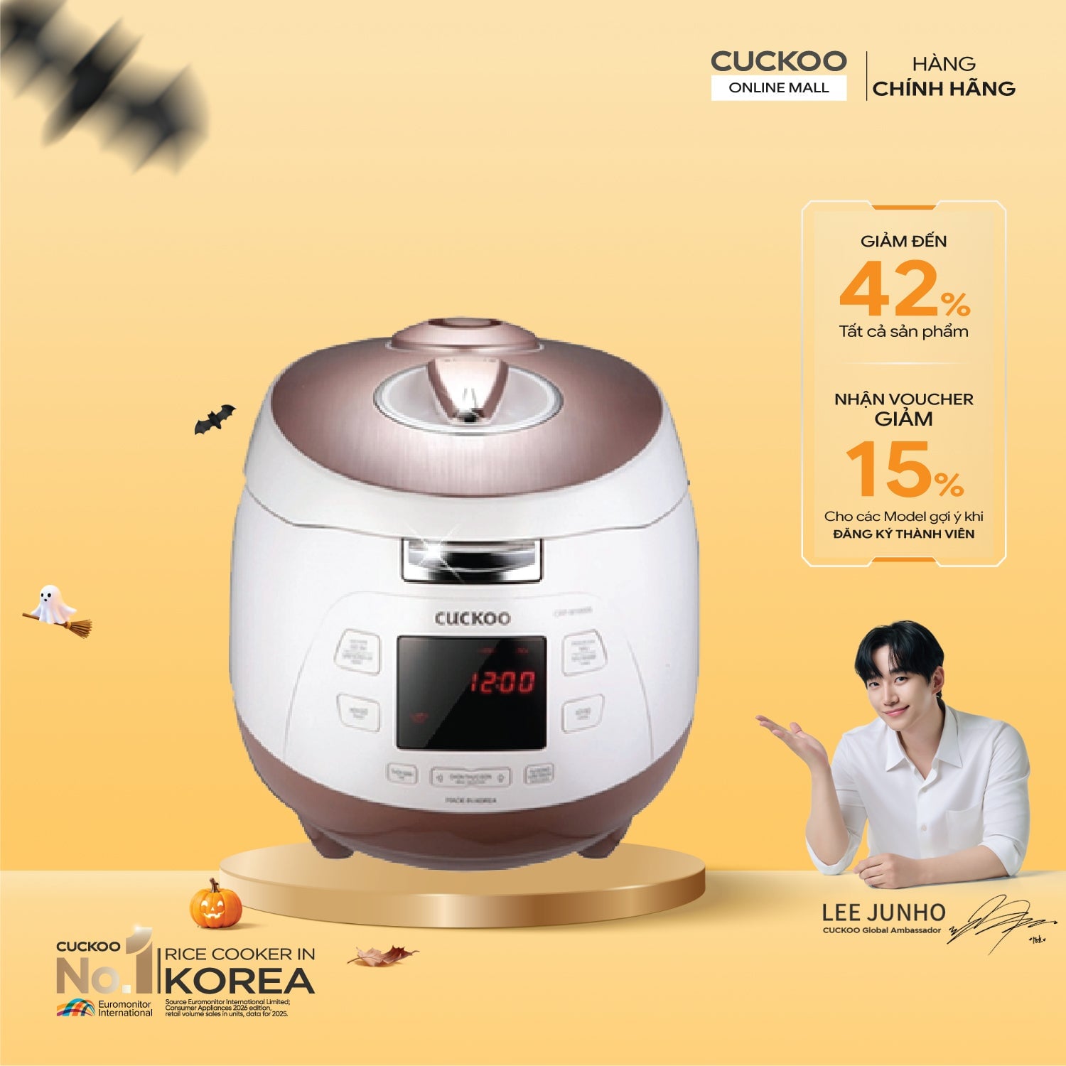 Nồi cơm điện tử áp suất 1.8 lít Cuckoo CRP-M1000S/P2PGVNCV
