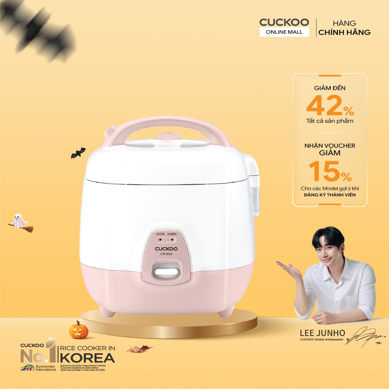 Nồi cơm điện 1.08 lít Cuckoo CR-0632/IPVNCV
