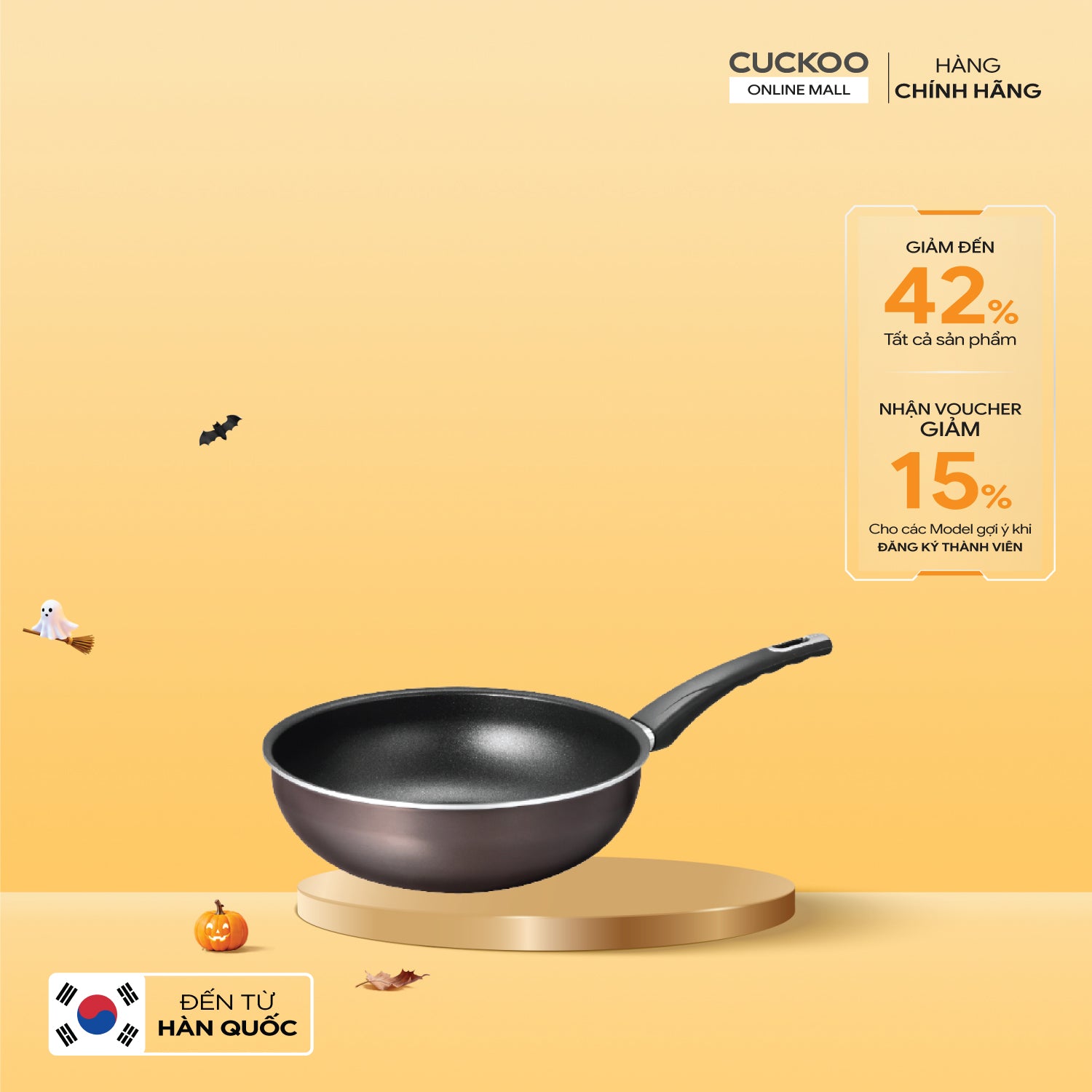 Chảo chống dính lòng sâu Cuckoo Kyndell COP-AA2810HB