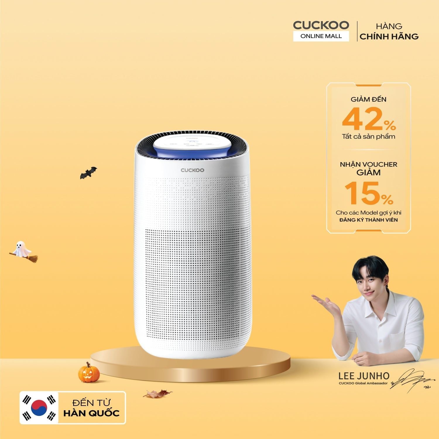 Máy lọc không khí Cuckoo CAC-J1510FW/WHCKV
