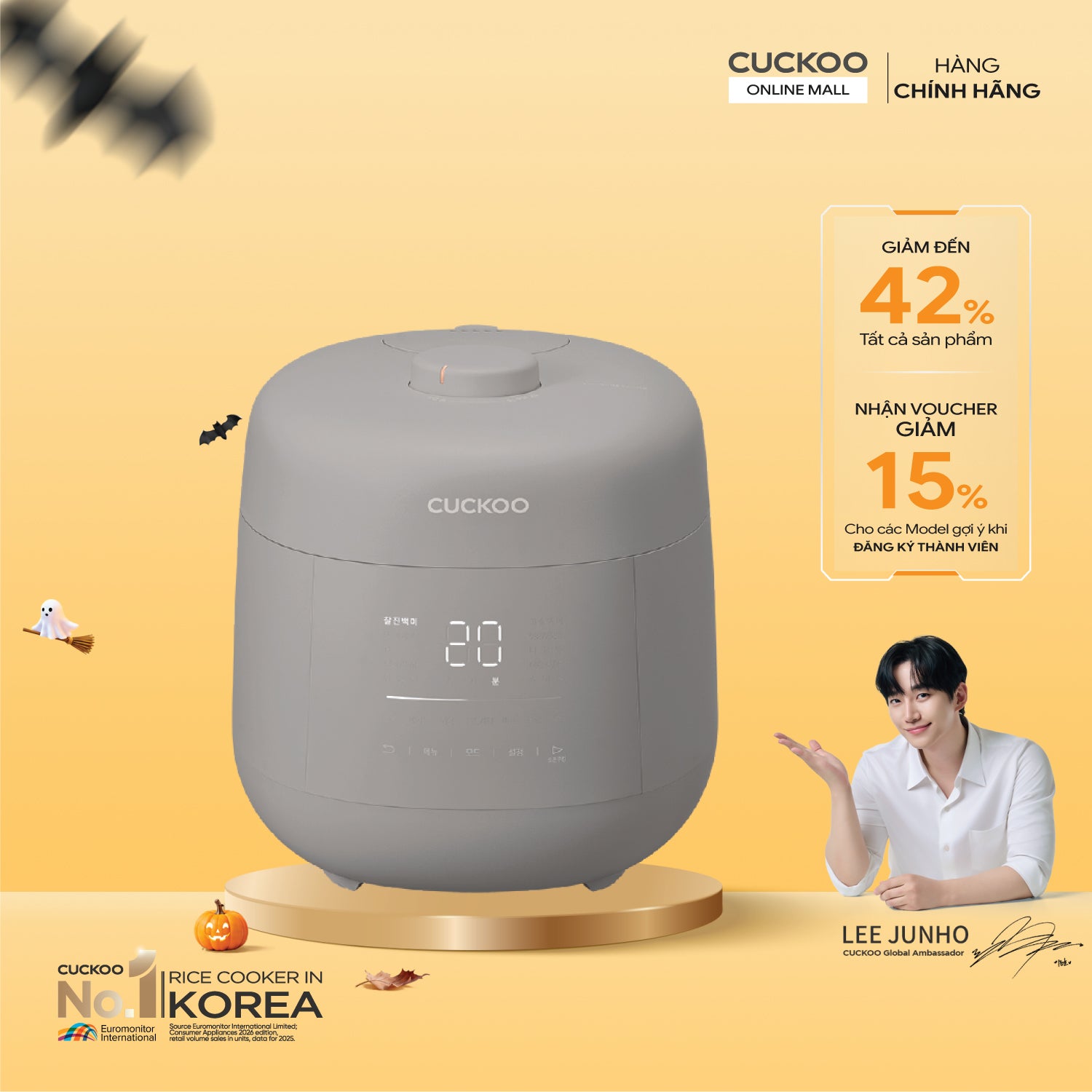 Nồi cơm điện tử áp suất kép 1.08 lít Cuckoo CRP-UT0610FGG