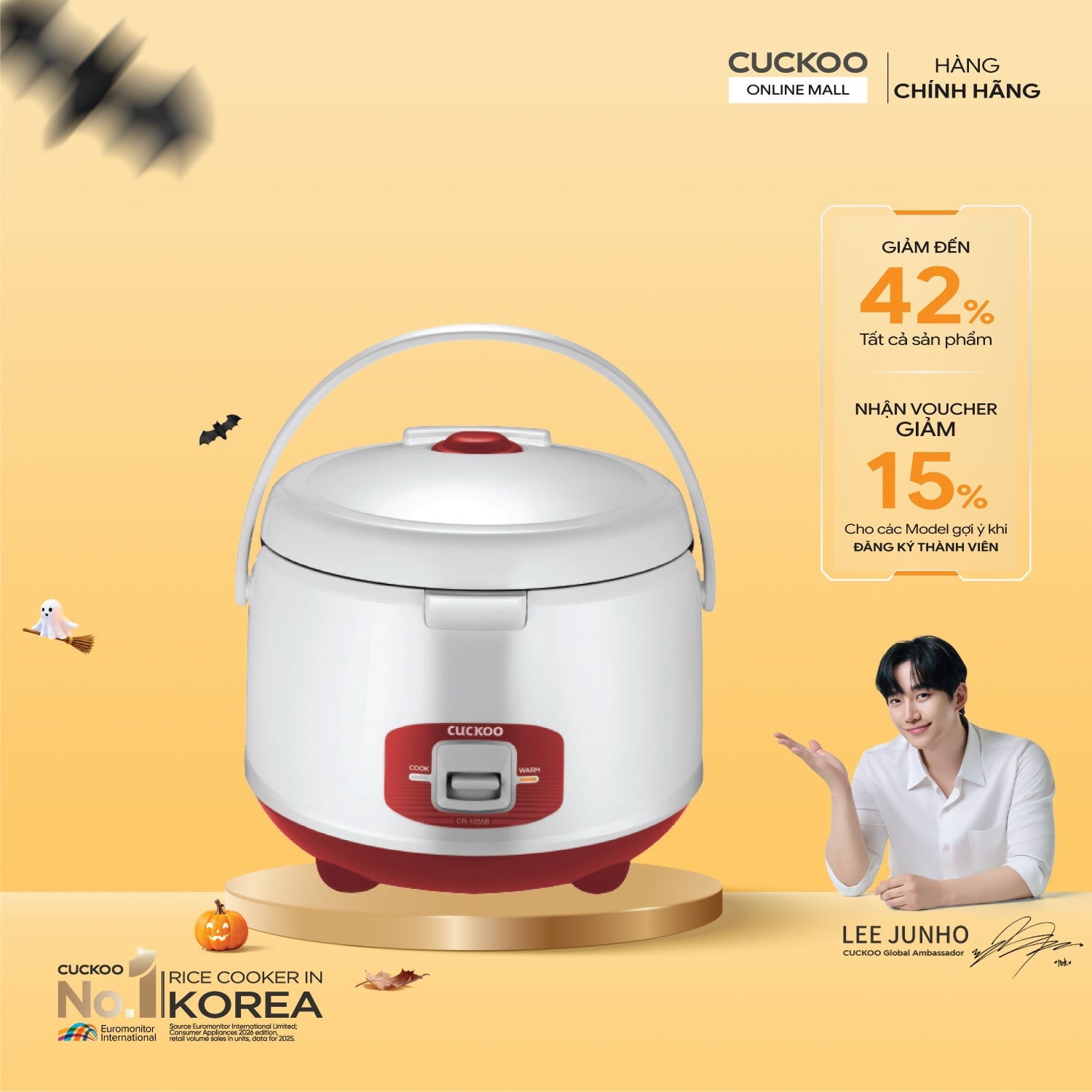 Nồi cơm điện cơ 1.8 lít Cuckoo CR-1055/WHBKVNCV – ảnh 2
