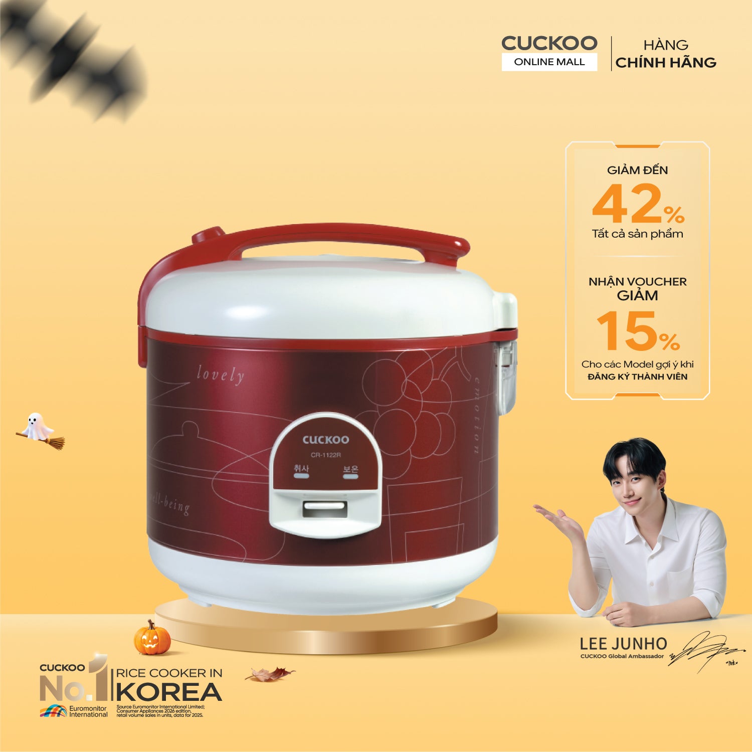 Nồi cơm điện 2 lít Cuckoo CR-1122/REIVVNCV