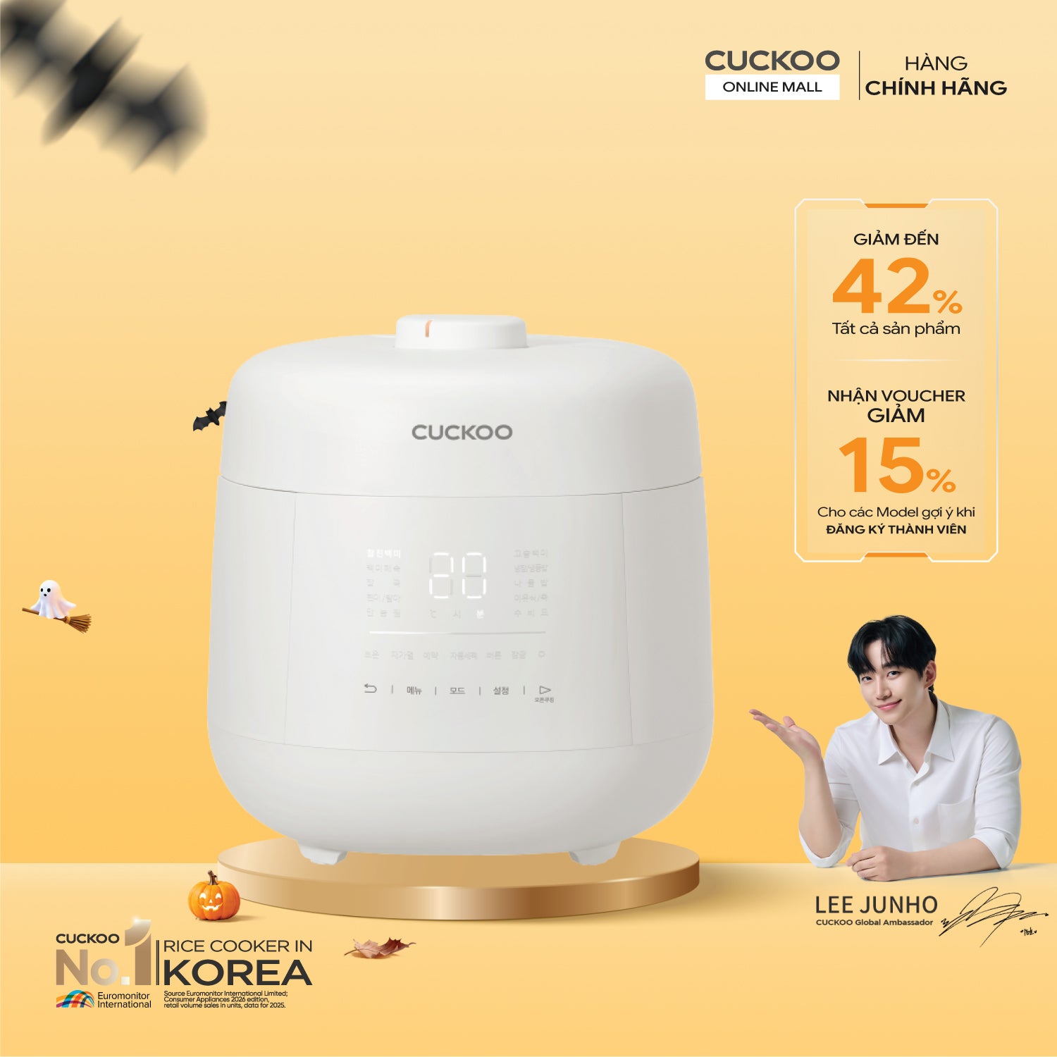 Nồi cơm điện tử áp suất kép 1.08 lít Cuckoo CRP-UT0610FGW