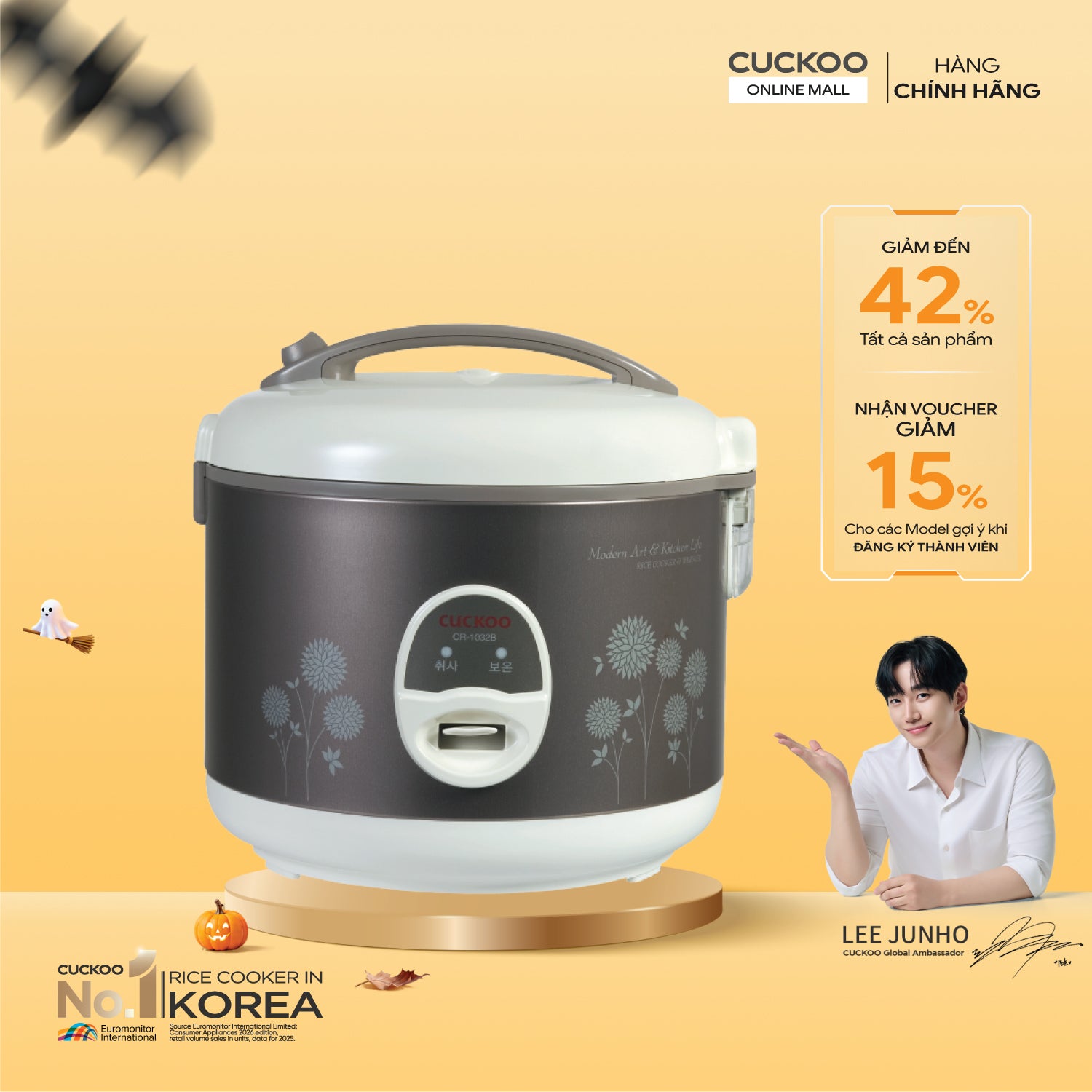 Nồi cơm điện 1.8 lít Cuckoo CR-1032/BGVNCV