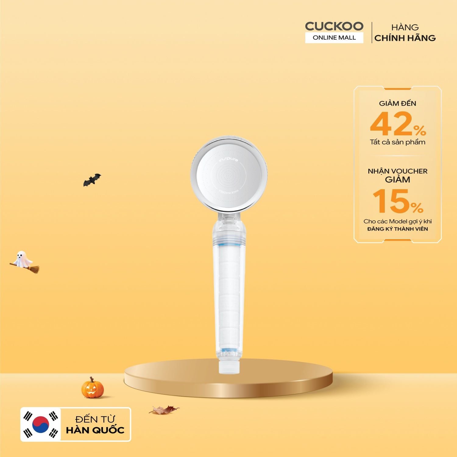 Vòi hoa sen lọc nước cầm tay Cuckoo CWC-CB001C/CLENG