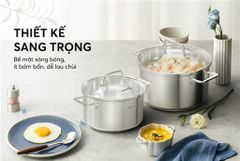 Bộ nồi inox 304 liền đáy Sunhouse healthy SHG703E ảnh 6