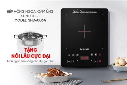 Bếp hồng ngoại cảm ứng Sunhouse SHD6006A – ảnh 5