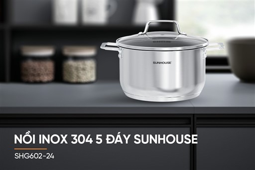 Nồi inox 304 5 đáy Sunhouse SHG602-24 – ảnh 5