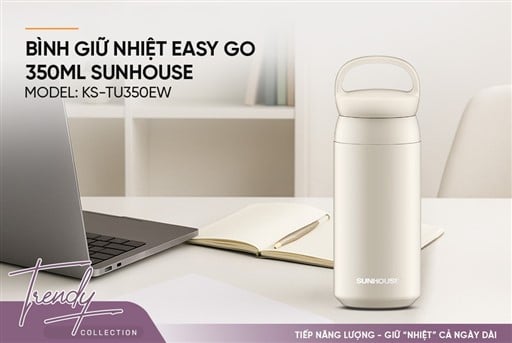 Bình giữ nhiệt easy go 350ML Sunhouse KS-TU350EW – ảnh 4
