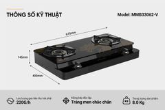 Bếp gas dương kính Sunhouse Mama MMB33062-V ảnh 6