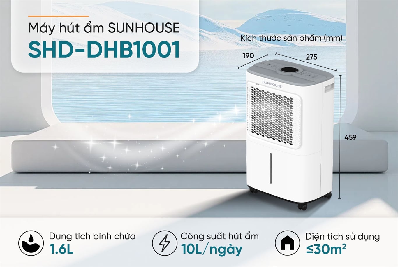 Máy hút ẩm Sunhouse SHD-DHB1001 – ảnh 5