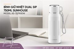 Bình giữ nhiệt dual sip 750ML Sunhouse KS-TU750DW ảnh 5