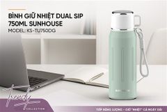 Bình giữ nhiệt dual sip 750ML Sunhouse KS-TU750DG ảnh 5