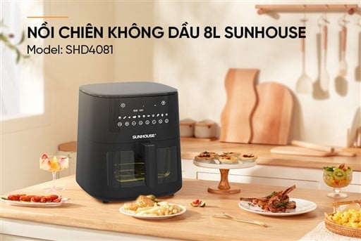 Nồi chiên không dầu 8L Sunhouse SHD4081 – ảnh 3