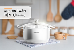 Nồi inox 3 đáy Sunhouse SHG308-18 ảnh 5