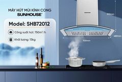 Máy hút mùi kính cong Sunhouse SHB72012 ảnh 5