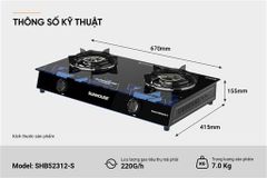 Bếp gas dương kính Sunhouse SHB52312-S ảnh 7